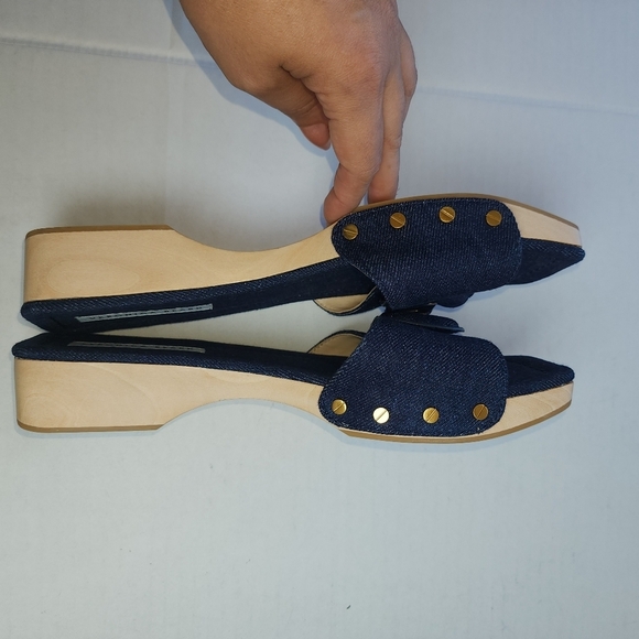 🌸 NEW Veronica Beard | Wood Sandals, size 9 - Picture 14 of 16